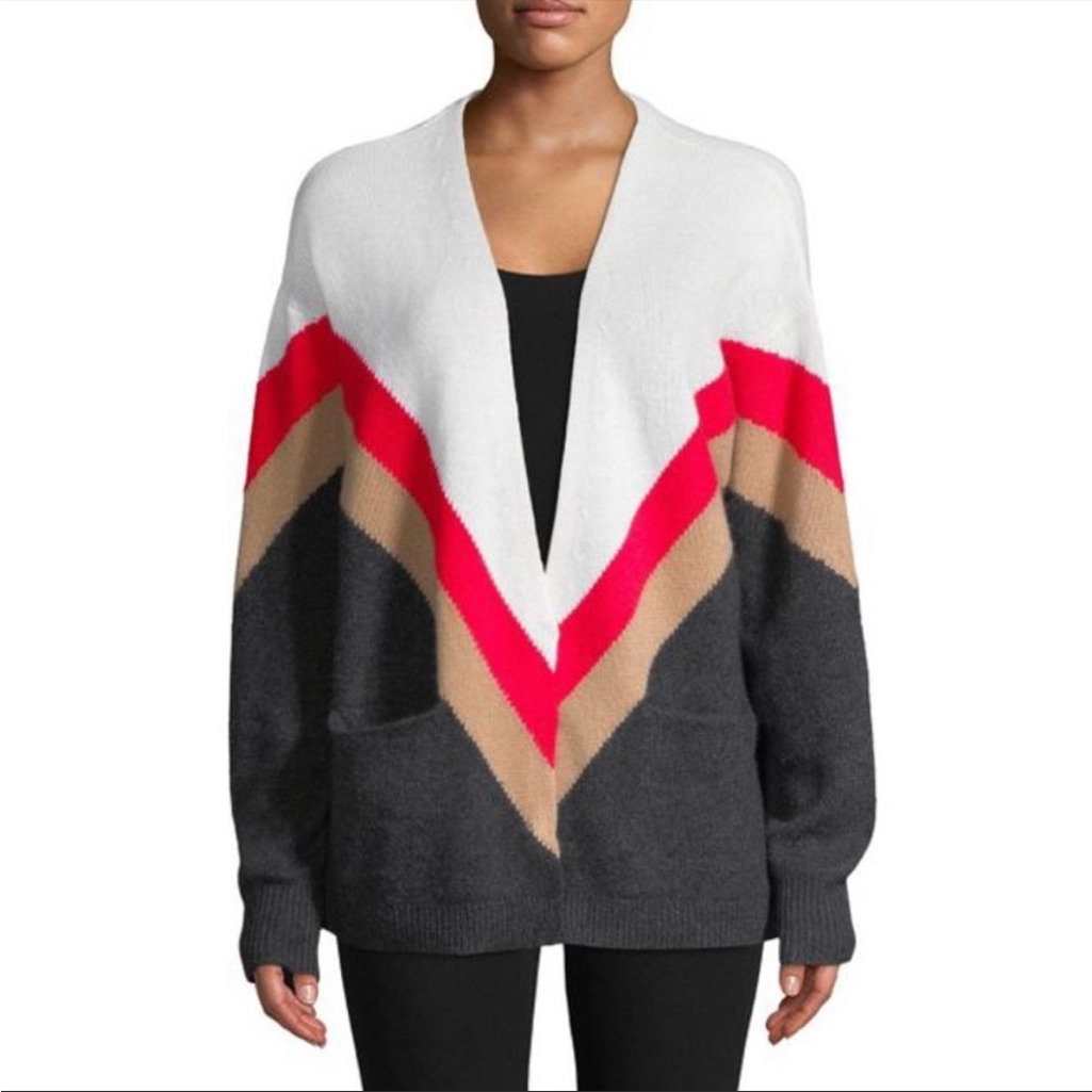 Wildfox Chevron Cashmere Cardigan Sz. S
